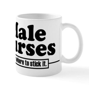 cafepress male nurses mugs ceramic coffee mug, tea cup 11 oz