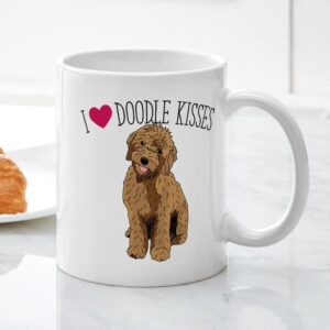 CafePress I Love Doodle Kisses Ceramic Coffee Mug, Tea Cup 11 oz