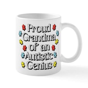 cafepress proud grandma of an autistic gen ceramic coffee mug, tea cup 11 oz