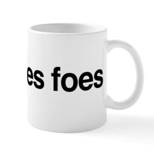 cafepress faux poes foes ceramic coffee mug, tea cup 11 oz
