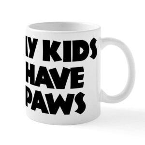 cafepress my kids has paws ceramic coffee mug, tea cup 11 oz