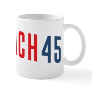cafepress impeach 45 ceramic coffee mug, tea cup 11 oz