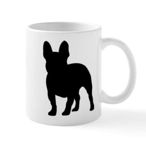 cafepress french bulldog silhouette ceramic coffee mug, tea cup 11 oz