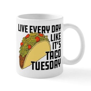 cafepress taco tuesday 15 oz ceramic large mug ceramic coffee mug, tea cup 11 oz