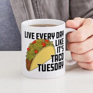 CafePress Taco Tuesday 15 Oz Ceramic Large Mug Ceramic Coffee Mug, Tea Cup 11 oz