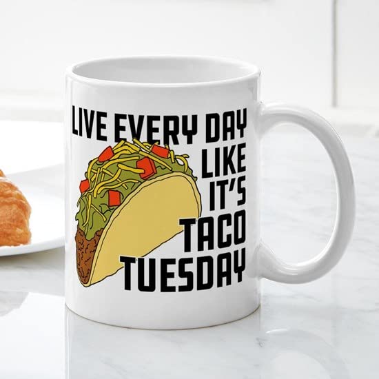 CafePress Taco Tuesday 15 Oz Ceramic Large Mug Ceramic Coffee Mug, Tea Cup 11 oz