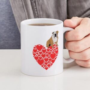 CafePress Bulldog Heart Ceramic Coffee Mug, Tea Cup 11 oz