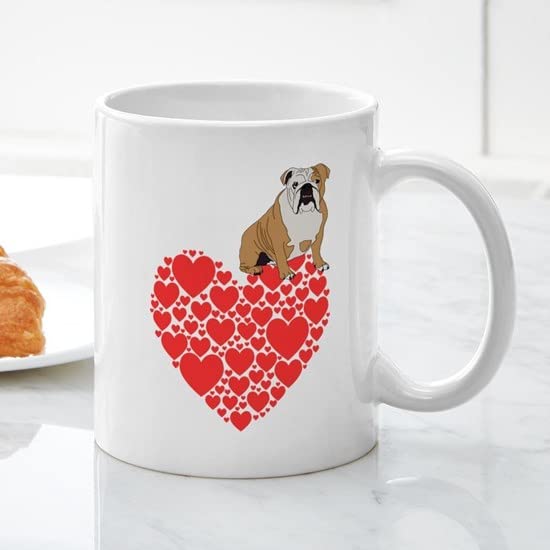 CafePress Bulldog Heart Ceramic Coffee Mug, Tea Cup 11 oz