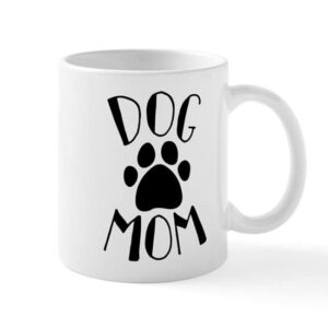 cafepress dog mom paw mugs ceramic coffee mug, tea cup 11 oz