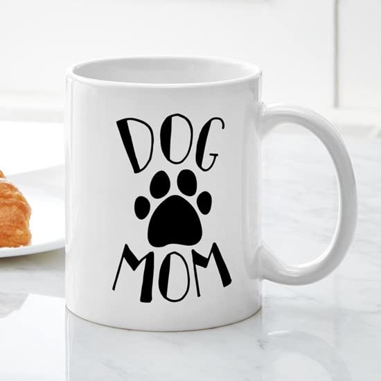 CafePress Dog Mom Paw Mugs Ceramic Coffee Mug, Tea Cup 11 oz