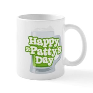 cafepress st patty’s green beer ceramic coffee mug, tea cup 11 oz