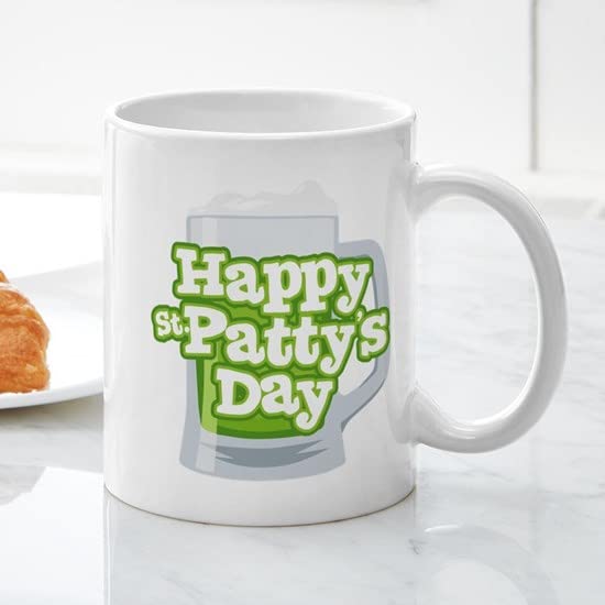 CafePress St Patty's Green Beer Ceramic Coffee Mug, Tea Cup 11 oz