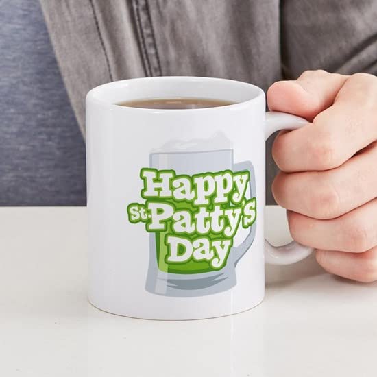 CafePress St Patty's Green Beer Ceramic Coffee Mug, Tea Cup 11 oz