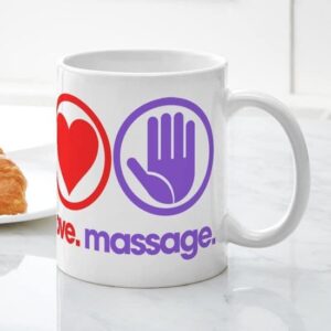CafePress Peace Love Massage Ceramic Coffee Mug, Tea Cup 11 oz