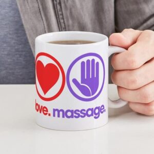 CafePress Peace Love Massage Ceramic Coffee Mug, Tea Cup 11 oz