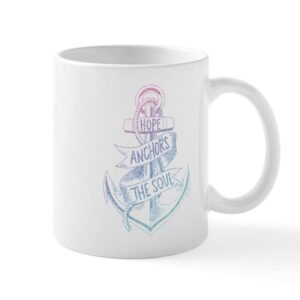 cafepress hope anchors the soul mugs ceramic coffee mug, tea cup 11 oz