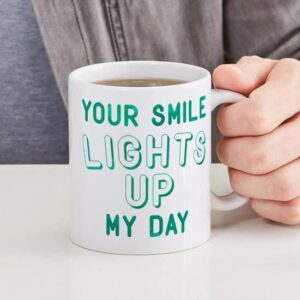 CafePress Your Smile Lights Up My Day Mug Ceramic Coffee Mug, Tea Cup 11 oz