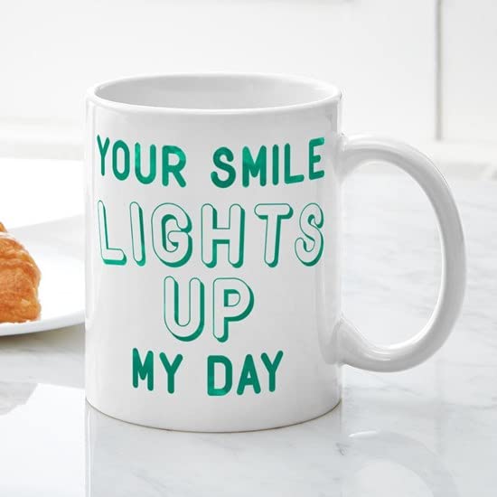 CafePress Your Smile Lights Up My Day Mug Ceramic Coffee Mug, Tea Cup 11 oz