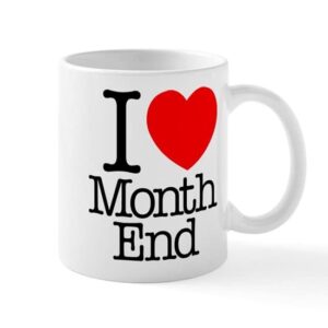 cafepress i heart month end 15 oz ceramic large mug ceramic coffee mug, tea cup 11 oz