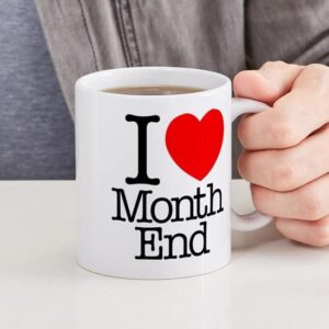 CafePress I Heart Month End 15 Oz Ceramic Large Mug Ceramic Coffee Mug, Tea Cup 11 oz