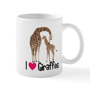 cafepress i love giraffes ceramic coffee mug, tea cup 11 oz