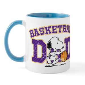 cafepress snoopy basketball dad mug ceramic coffee mug, tea cup 11 oz