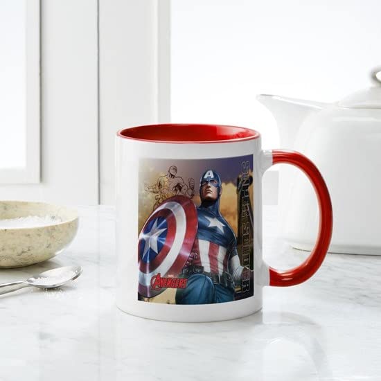 CafePress Avengers Super Soldier Captain America' Mug Ceramic Coffee Mug, Tea Cup 11 oz