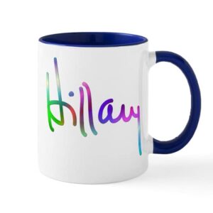 cafepress hillary rainbow signature mug ceramic coffee mug, tea cup 11 oz