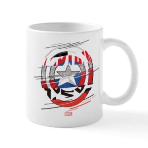 cafepress captain america shield ceramic coffee mug, tea cup 11 oz