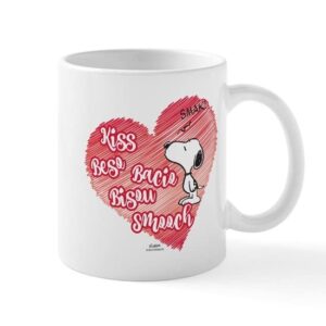 cafepress snoopy kisses mug ceramic coffee mug, tea cup 11 oz