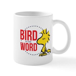 cafepress bird is the word (light) ceramic mug ceramic coffee mug, tea cup 11 oz