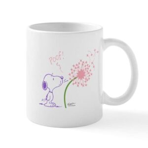 cafepress snoopy dandelion large mug ceramic coffee mug, tea cup 11 oz