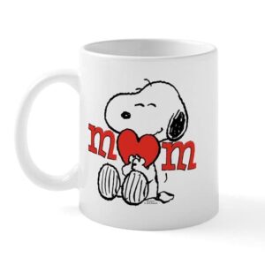 cafepress snoopy mom hug mugs ceramic coffee mug, tea cup 11 oz