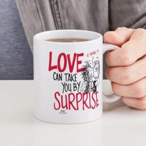 CafePress Peanuts Surprise Love Large Mug Ceramic Coffee Mug, Tea Cup 11 oz