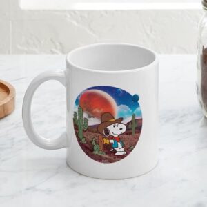 CafePress Snoopy Space Cowboy Mugs Ceramic Coffee Mug, Tea Cup 11 oz