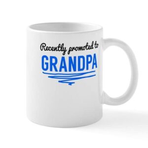 cafepress recently promoted to grandpa mugs ceramic coffee mug, tea cup 11 oz
