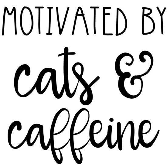 CafePress Motivated By Cats And Caffeine Mugs Ceramic Coffee Mug, Tea Cup 11 oz