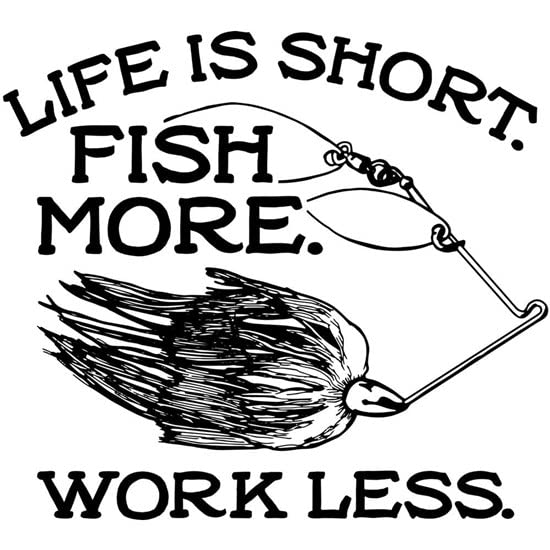 CafePress Life Is Short. Fish More. Work Less. Mugs Ceramic Coffee Mug, Tea Cup 11 oz