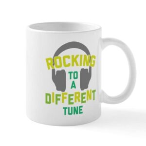 cafepress rocking to a different tune mugs ceramic coffee mug, tea cup 11 oz