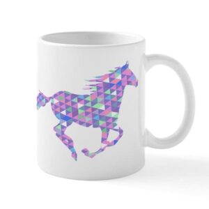 cafepress running horse mugs ceramic coffee mug, tea cup 11 oz