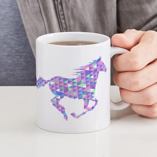 CafePress Running Horse Mugs Ceramic Coffee Mug, Tea Cup 11 oz