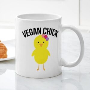 CafePress Vegan Chick Ceramic Coffee Mug, Tea Cup 11 oz