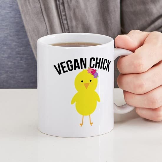 CafePress Vegan Chick Ceramic Coffee Mug, Tea Cup 11 oz