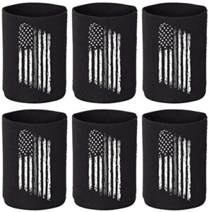 thin silver line american flag coozie cozie live matter correction officer gifts beer sleeves black