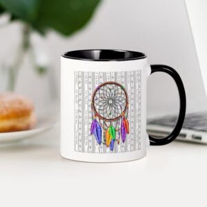 CafePress Dreamcatcher Rainbow Feathers Mugs Ceramic Coffee Mug, Tea Cup 11 oz
