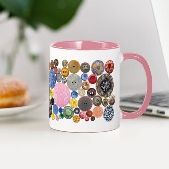 CafePress Button Mugs Mug Ceramic Coffee Mug, Tea Cup 11 oz