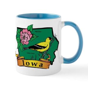 cafepress iowa map mug ceramic coffee mug, tea cup 11 oz