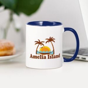 CafePress Amelia Island Palm Trees Design. Mug Ceramic Coffee Mug, Tea Cup 11 oz