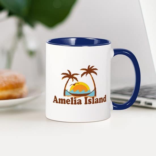 CafePress Amelia Island Palm Trees Design. Mug Ceramic Coffee Mug, Tea Cup 11 oz