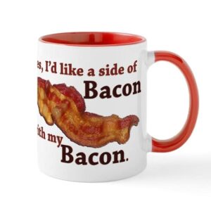 cafepress side of bacon mug ceramic coffee mug, tea cup 11 oz